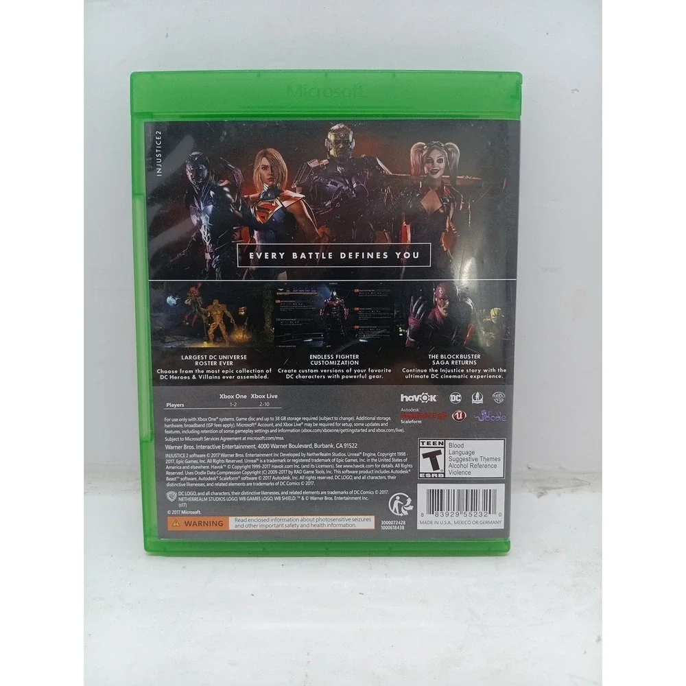 Injustice 2 For Xbox One - Microsoft Xbox One